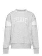 Over Printed Sweatshirt Tops Sweatshirts & Hoodies Sweatshirts Grey To...