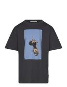 Over Artwork T-Shirt Tops T-Kortærmet Skjorte Grey Tom Tailor