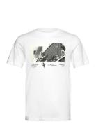 Photoprinted T-Shirt Tops T-Kortærmet Skjorte White Tom Tailor