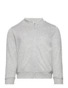 Jacket With Zipper Grey Melang Tops Sweatshirts & Hoodies Sweatshirts ...