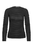 2Nd Clarke Tt - Sensual Drape Tops T-shirts & Tops Long-sleeved Black ...