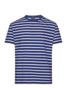 Classic Fit Striped Jersey T-Shirt Tops T-Kortærmet Skjorte Navy Polo ...