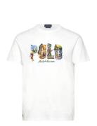 Classic Fit Graphic Logo Jersey T-Shirt Tops T-Kortærmet Skjorte White...