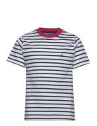 Striped Cotton Jersey Tee Tops T-Kortærmet Skjorte Blue Ralph Lauren K...