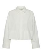 Yaslee Ls Short Shirt - Ex Tops Shirts Long-sleeved White YAS