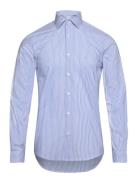 Thermo Tech Stripe Fitted Shirt Tops Shirts Business Blue Calvin Klein