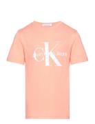 Meta-Minimal Monogram T-Shirt Tops T-Kortærmet Skjorte  Calvin Klein