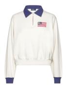 Logo Flag Fleece Half-Zip Pullover Tops Sweatshirts & Hoodies Sweatshi...