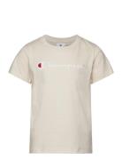 Crewneck T-Shirt Sport T-Kortærmet Skjorte Beige Champion