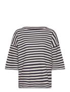 Tulip Tee Stripe Tops T-shirts & Tops Short-sleeved Navy Moshi Moshi M...