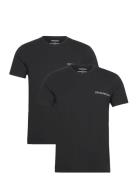 Men's Knit 2-Pack T-Shirt Tops T-Kortærmet Skjorte Black Emporio Arman...