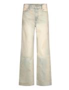 High-Rise Wideleg Jeans Bottoms Trousers Wide Leg Blue Mango