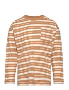 Striped Long Sleeves T-Shirt Tops T-shirts Long-sleeved T-Skjorte Yell...