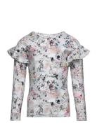 Print Frilla Shirt Tops T-shirts Long-sleeved T-Skjorte Multi/patterne...