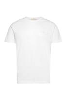 Slim Tonal Shield Pique Ss Tshirt Tops T-Kortærmet Skjorte White GANT