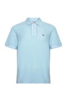 Org Cttn Earl Mesh P Tops Polos Short-sleeved Blue Original Penguin