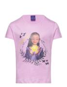 Tshirt Tops T-Kortærmet Skjorte Purple Princesses