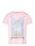 Short Sleeves Tee-Shirt Tops T-Kortærmet Skjorte Pink Zadig & Voltaire...