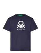 T-Shirt Tops T-Kortærmet Skjorte Navy United Colors Of Benetton