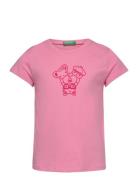 T-Shirt Tops T-Kortærmet Skjorte Pink United Colors Of Benetton