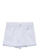 Wavy Hem Short Bottoms Shorts Blue Mango