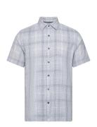 Barrow Dobby Ss Shirt Tops Shirts Short-sleeved Blue French Connection