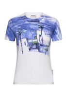 Fez Tops T-shirts & Tops Short-sleeved Blue Desigual