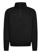 Ken Half Zip Sweatshirt Tops Sweatshirts & Hoodies Sweatshirts Black S...