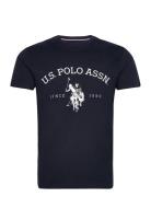 Uspa T-Shirt Archibald Men Tops T-Kortærmet Skjorte Navy U.S. Polo Ass...