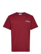 Blake T-Shirt Tops T-Kortærmet Skjorte Burgundy Les Deux