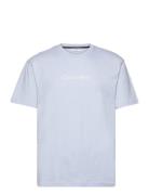 Hero Logo Comfort T-Shirt Tops T-Kortærmet Skjorte Blue Calvin Klein