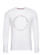 Monotype Roundle Ls Tee Tops T-Langærmet Skjorte White Tommy Hilfiger