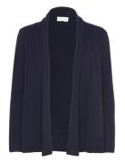 Rollerneck Loose Tension Tops Knitwear Cardigans Navy Davida Cashmere