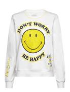 Smiley Tops Sweatshirts & Hoodies Sweatshirts White Desigual