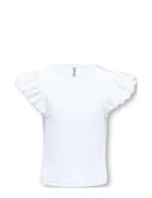 Kogzenia S/L Detail Top Jrs Tops T-Kortærmet Skjorte White Kids Only