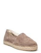 Slfhella Suede Espadrilles Espadrillos Flade Sandal Beige Selected Fem...