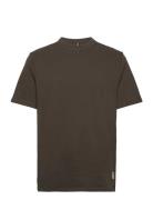 Nelson Organic Tee Ss Tops T-Kortærmet Skjorte Khaki Green Fat Moose