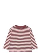 Striped Long Sleeves T-Shirt Tops T-shirts Long-sleeved T-Skjorte Red ...