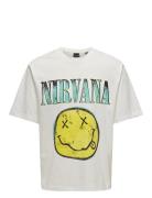 Onsnirvana Lic Rlx Ss Tee Tops T-Kortærmet Skjorte White ONLY & SONS