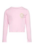 Printed Longsleeve Tops T-shirts Long-sleeved T-Skjorte Pink Tom Tailo...