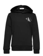 Small Monogram Hoodie Tops Sweatshirts & Hoodies Hoodies Black Calvin ...