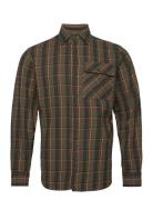 Jcodesert Herringb Check Shirt Ls Ln Tops Shirts Casual Green Jack & J...