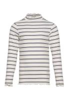 Striped Rib Longsleeve Tops T-shirts Long-sleeved T-Skjorte Multi/patt...