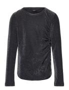 Nlfrunas Ls Short Top Tops T-shirts Long-sleeved T-Skjorte Black LMTD