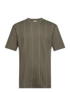 Aop Over D Tee S/S Tops T-Kortærmet Skjorte Green Lindbergh