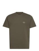 Cotton Jersey Frode Emb Logo Tee Tops T-Kortærmet Skjorte Green Mads N...
