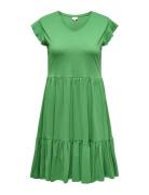 Carmay Life Cap Sl Frill Dress Jrs Noos Kort Kjole Green ONLY Carmakom...