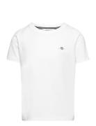 Shield Ss T-Shirt Tops T-Kortærmet Skjorte White GANT