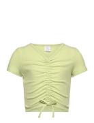 Top Dora Drawstring Tops T-Kortærmet Skjorte Green Lindex