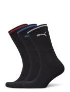 Puma Unisex Striped Crew Sock 3P Sport Socks Regular Socks Black PUMA